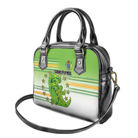 Cook Islands Va'a Race Shoulder Handbag Te Tatau Tattoos Sporty Style Green-White Color LT03 - Polynesian Pride