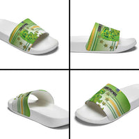 Cook Islands Va'a Race Slide Sandals Te Tatau Tattoos Sporty Style Green-White Color LT03 - Polynesian Pride