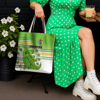 Cook Islands Va'a Race Tote Bag Te Tatau Tattoos Sporty Style Green-White Color LT03 - Polynesian Pride