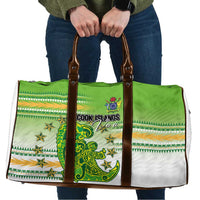 Cook Islands Va'a Race Travel Bag Te Tatau Tattoos Sporty Style Green-White Color LT03 Green - Polynesian Pride