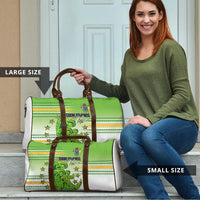 Cook Islands Va'a Race Travel Bag Te Tatau Tattoos Sporty Style Green-White Color LT03 - Polynesian Pride