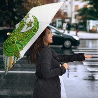 Cook Islands Va'a Race Umbrella Te Tatau Tattoos Sporty Style Green-White Color LT03 - Polynesian Pride