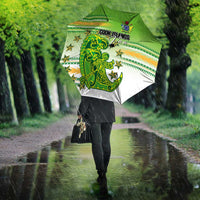 Cook Islands Va'a Race Umbrella Te Tatau Tattoos Sporty Style Green-White Color LT03 - Polynesian Pride