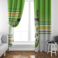Cook Islands Va'a Race Window Curtain Te Tatau Tattoos Sporty Style Green-White Color LT03 - Polynesian Pride
