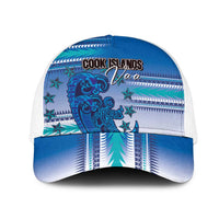 Cook Islands Va'a Race Mesh Trucker Cap Te Tatau Tattoos Sporty Style Light Blue Color - Polynesian Pride