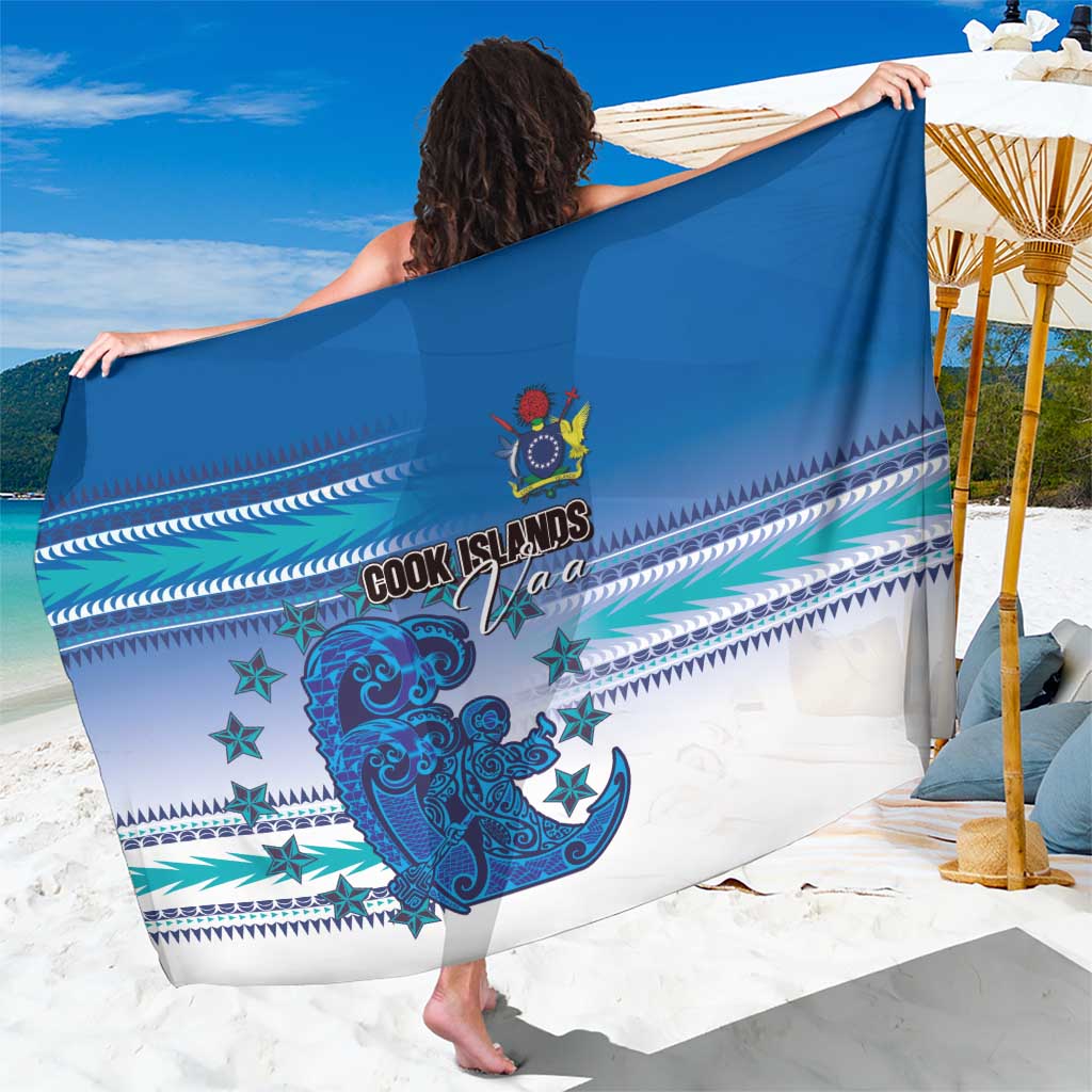 Cook Islands Va'a Race Sarong Te Tatau Tattoos Sporty Style Light Blue Color - Polynesian Pride