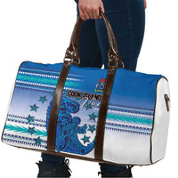 Cook Islands Va'a Race Travel Bag Te Tatau Tattoos Sporty Style Light Blue Color LT03 - Polynesian Pride