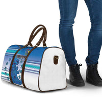 Cook Islands Va'a Race Travel Bag Te Tatau Tattoos Sporty Style Light Blue Color LT03 - Polynesian Pride
