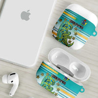 Cook Islands Va'a Race AirPods Case Te Tatau Tattoos Sporty Style Turquoise Color LT03 - Polynesian Pride