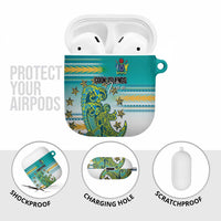 Cook Islands Va'a Race AirPods Case Te Tatau Tattoos Sporty Style Turquoise Color LT03 - Polynesian Pride