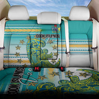 Cook Islands Va'a Race Back Car Seat Cover Te Tatau Tattoos Sporty Style Turquoise Color LT03 One Size Turquoise - Polynesian Pride