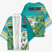 Personalised Cook Islands Va'a Race Kimono Te Tatau Tattoos Sporty Style Turquoise Color LT03 - Polynesian Pride