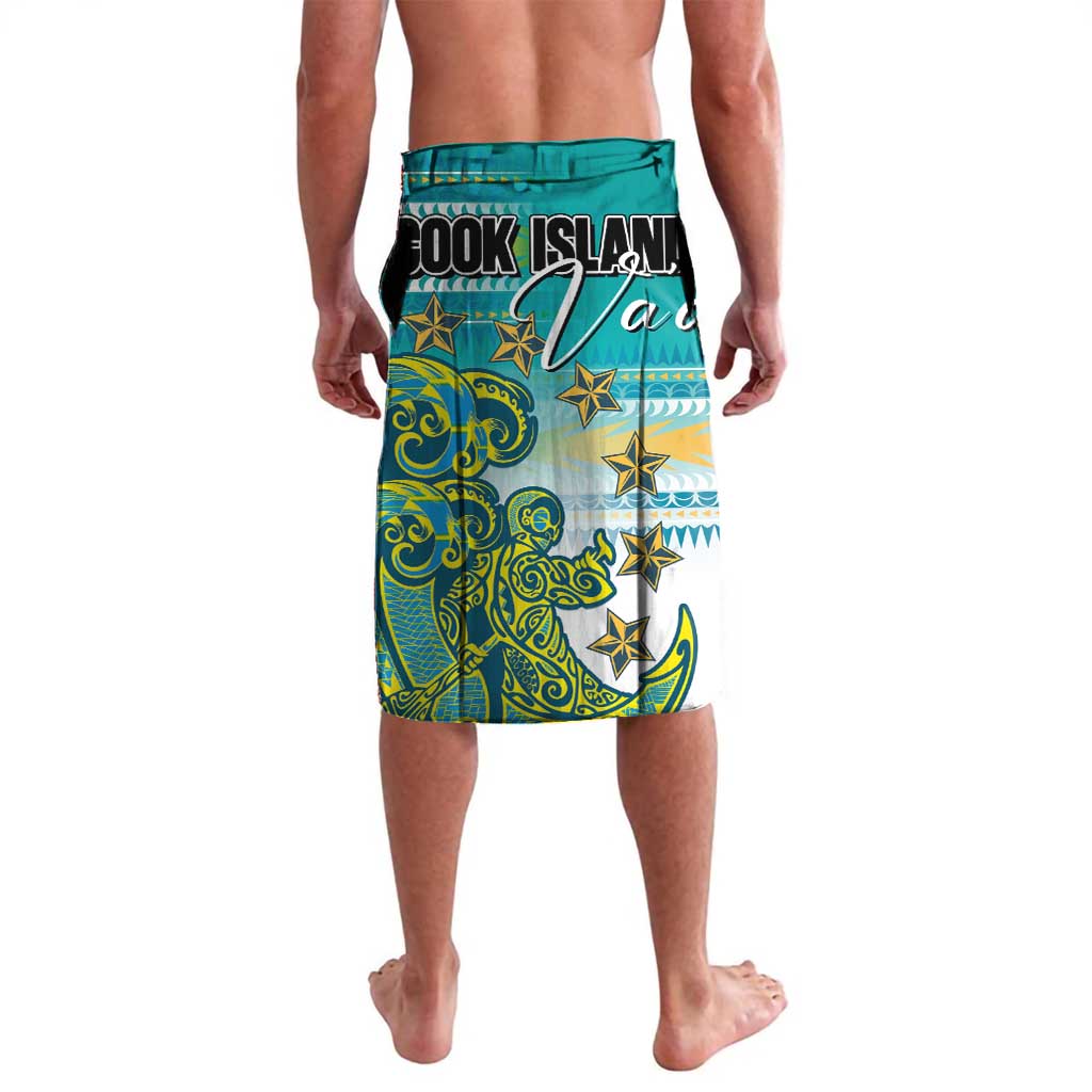 Personalised Cook Islands Va'a Race Lavalava Te Tatau Tattoos Sporty Style Turquoise Color - Polynesian Pride