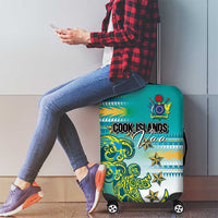 Cook Islands Va'a Race Luggage Cover Te Tatau Tattoos Sporty Style Turquoise Color LT03 - Polynesian Pride