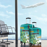 Cook Islands Va'a Race Luggage Cover Te Tatau Tattoos Sporty Style Turquoise Color LT03 - Polynesian Pride
