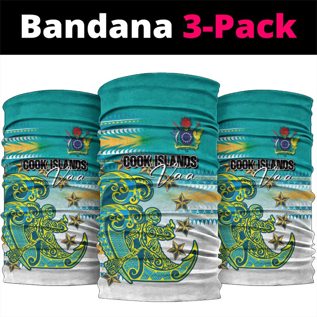 Cook Islands Va'a Race Neck Gaiter Te Tatau Tattoos Sporty Style Turquoise Color LT03 package One Size: 25*50cm Turquoise - Polynesian Pride