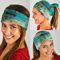 Cook Islands Va'a Race Neck Gaiter Te Tatau Tattoos Sporty Style Turquoise Color LT03 - Polynesian Pride
