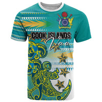 Personalised Cook Islands Va'a Race T Shirt Te Tatau Tattoos Sporty Style Turquoise Color LT03 Turquoise - Polynesian Pride