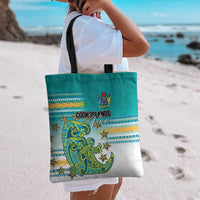 Cook Islands Va'a Race Tote Bag Te Tatau Tattoos Sporty Style Turquoise Color LT03 - Polynesian Pride