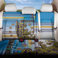 Cook Islands Va'a Race Back Car Seat Cover Te Tatau Tattoos Sporty Style Glory Blue Color LT03 One Size Blue - Polynesian Pride