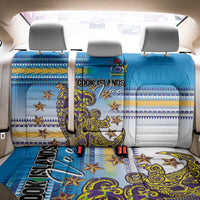 Cook Islands Va'a Race Back Car Seat Cover Te Tatau Tattoos Sporty Style Glory Blue Color LT03 - Polynesian Pride