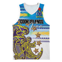 Personalised Cook Islands Va'a Race Basketball Jersey Te Tatau Tattoos Sporty Style Glory Blue Color LT03 Unisex Blue - Polynesian Pride