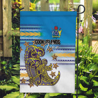 Cook Islands Va'a Race Garden Flag Te Tatau Tattoos Sporty Style Glory Blue Color LT03 Garden Flag Blue - Polynesian Pride