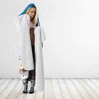 Cook Islands Va'a Race Hooded Blanket Te Tatau Tattoos Sporty Style Glory Blue Color LT03 - Polynesian Pride