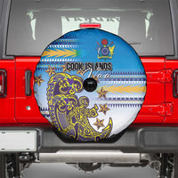 Cook Islands Va'a Race Spare Tire Cover Te Tatau Tattoos Sporty Style Glory Blue Color LT03 - Polynesian Pride