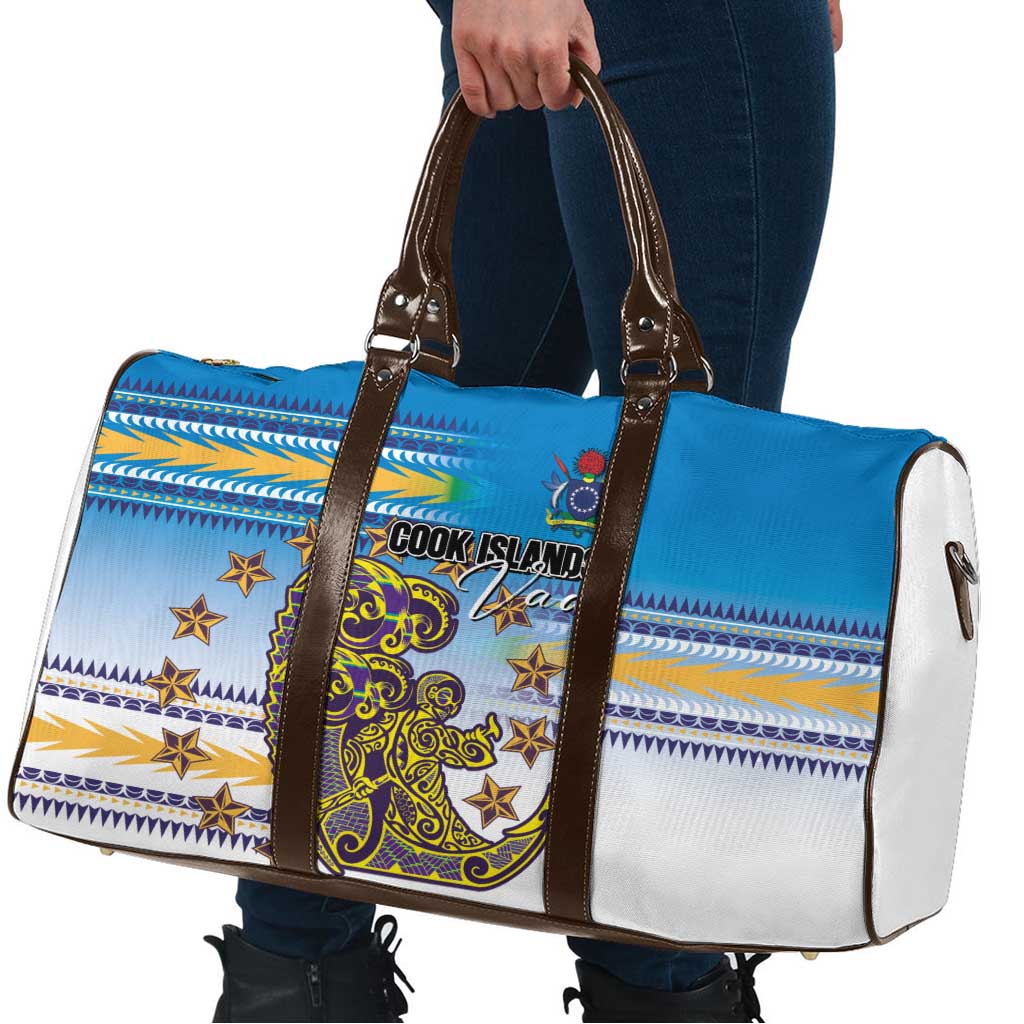 Cook Islands Va'a Race Travel Bag Te Tatau Tattoos Sporty Style Glory Blue Color LT03 - Polynesian Pride