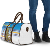 Cook Islands Va'a Race Travel Bag Te Tatau Tattoos Sporty Style Glory Blue Color LT03 - Polynesian Pride