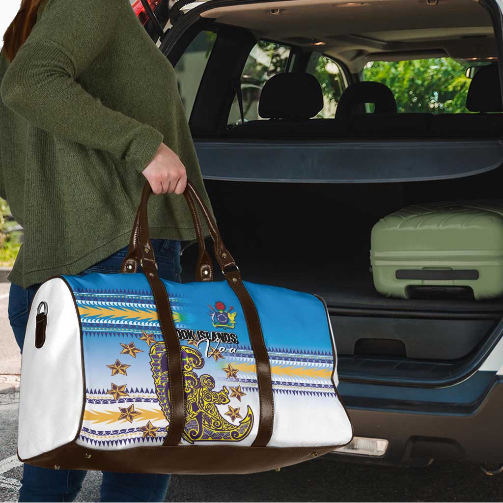 Cook Islands Va'a Race Travel Bag Te Tatau Tattoos Sporty Style Glory Blue Color LT03 - Polynesian Pride