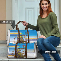 Cook Islands Va'a Race Travel Bag Te Tatau Tattoos Sporty Style Glory Blue Color LT03 - Polynesian Pride