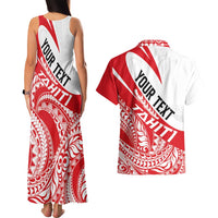 Personalised Tahiti Va'a Race Couples Matching Tank Maxi Dress and Hawaiian Shirt Polynesian Tattoos Sporty Style LT03 - Polynesian Pride