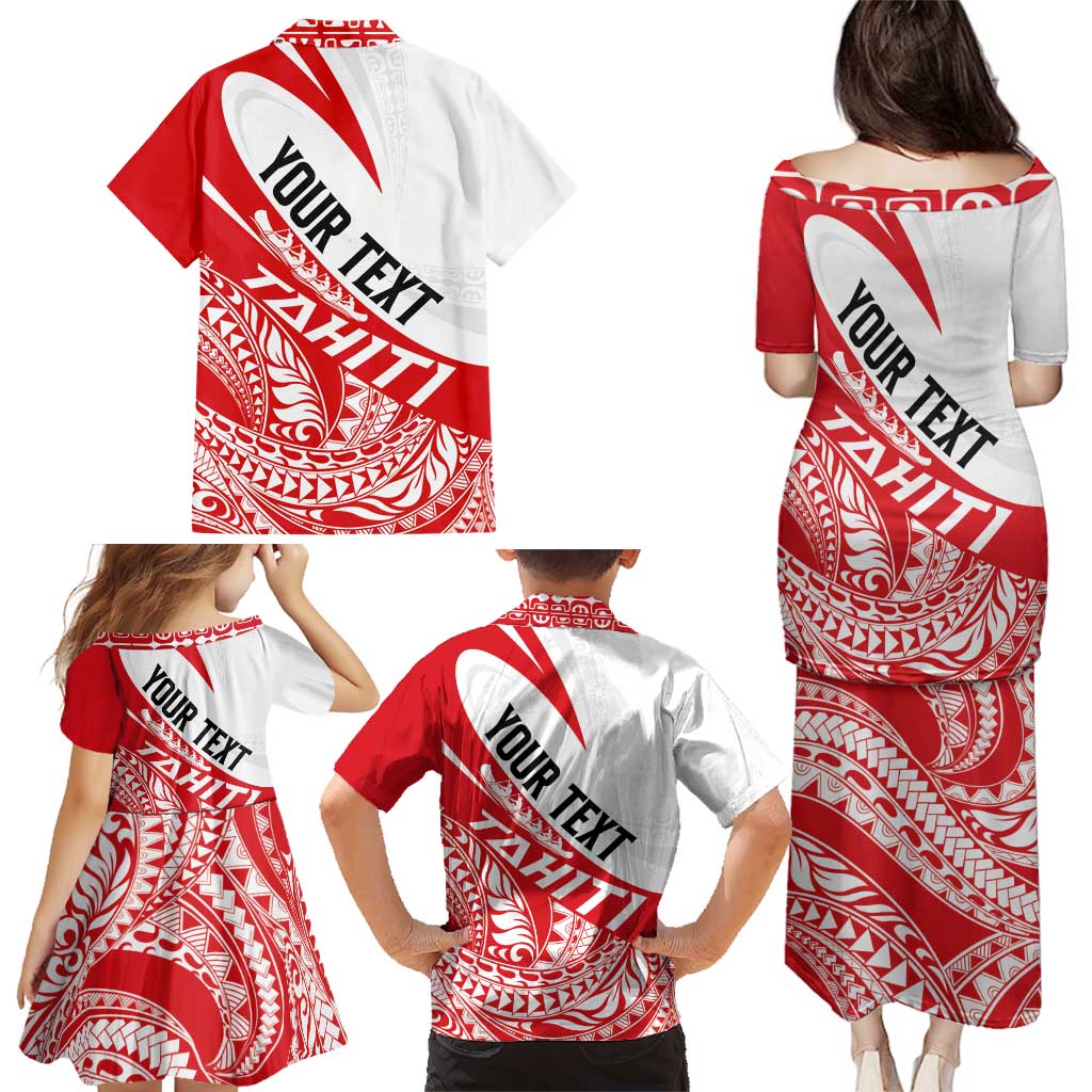 Personalised Tahiti Va'a Race Family Matching Puletasi and Hawaiian Shirt Polynesian Tattoos Sporty Style LT03 - Polynesian Pride