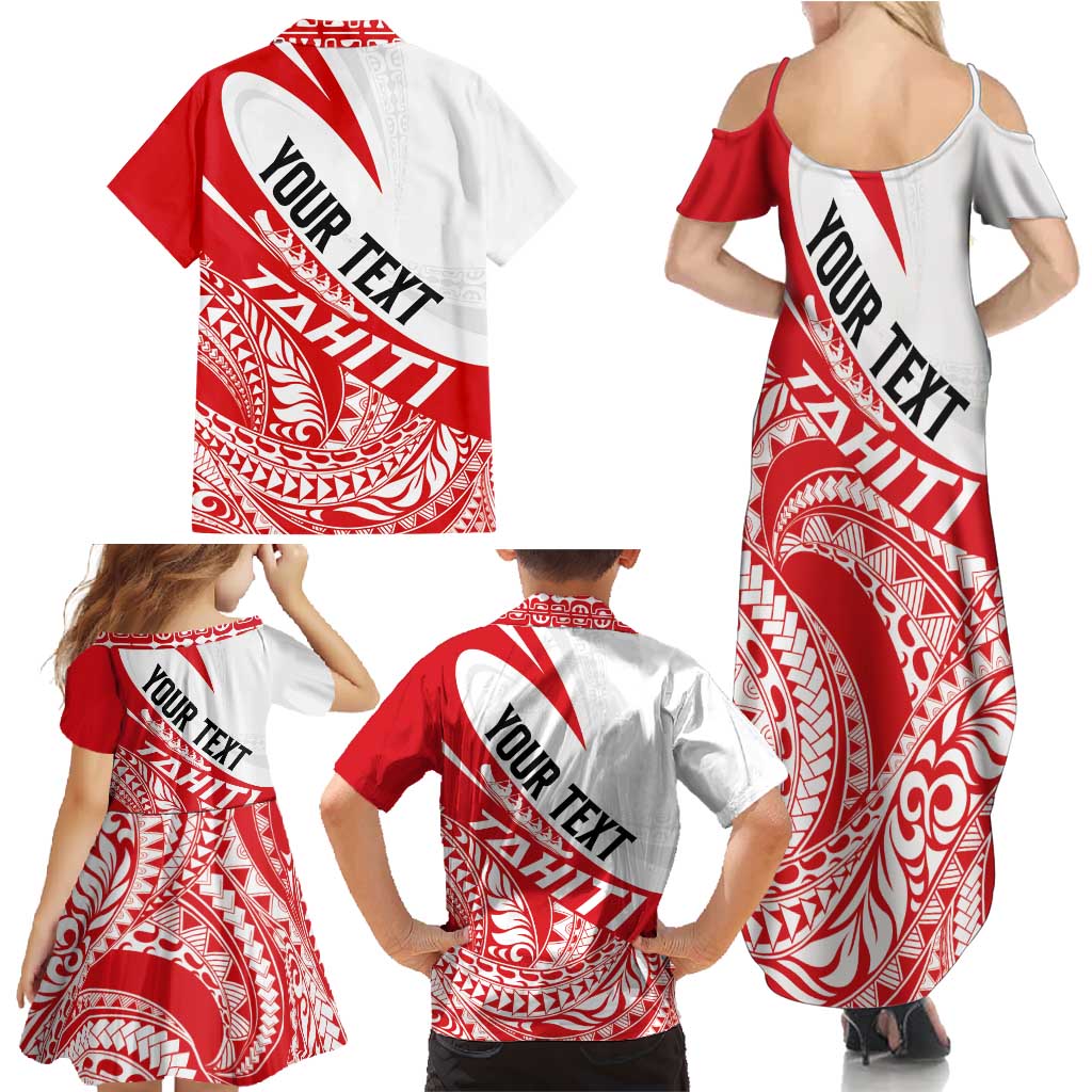 Personalised Tahiti Va'a Race Family Matching Summer Maxi Dress and Hawaiian Shirt Polynesian Tattoos Sporty Style LT03 - Polynesian Pride