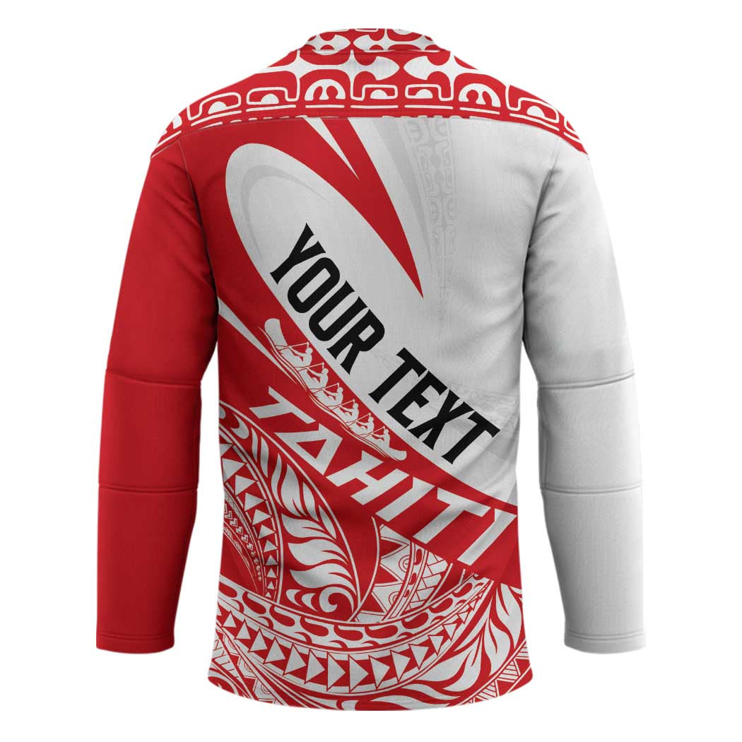 Personalised Tahiti Va'a Race Hockey Jersey Polynesian Tattoos Sporty Style - Polynesian Pride