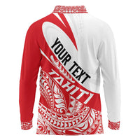 Personalised Tahiti Va'a Race Long Sleeve Polo Shirt Polynesian Tattoos Sporty Style LT03 - Polynesian Pride