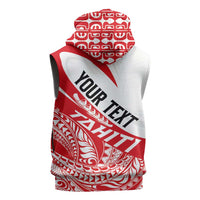Personalised Tahiti Va'a Race Sleeveless Zip Hoodie Polynesian Tattoos Sporty Style LT03 - Polynesian Pride