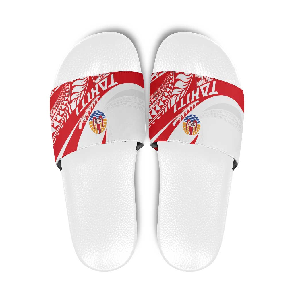 Tahiti Va'a Race Slide Sandals Polynesian Tattoos Sporty Style - Polynesian Pride