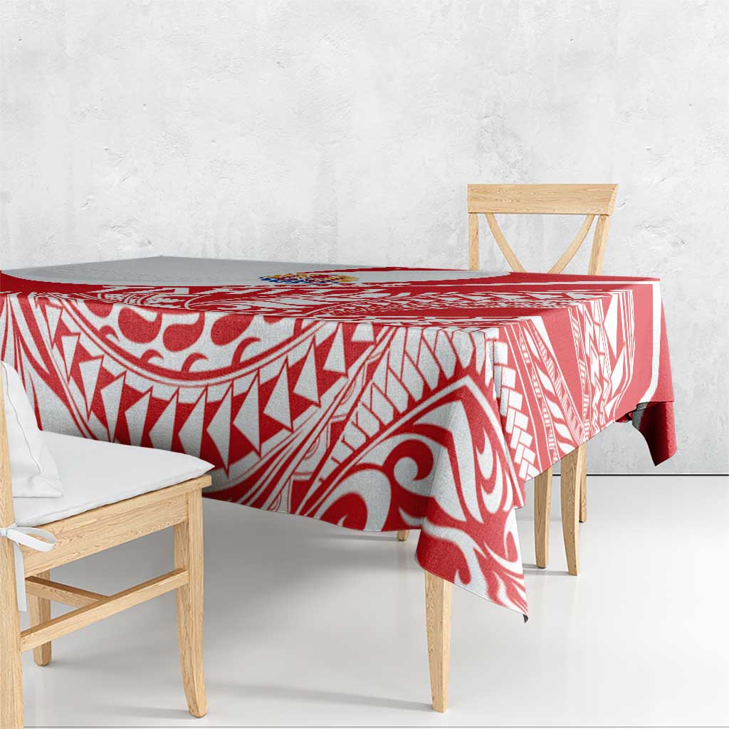 Tahiti Va'a Race Tablecloth Polynesian Tattoos Sporty Style - Polynesian Pride