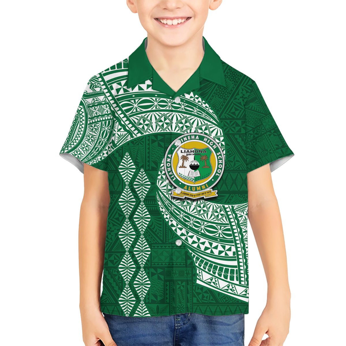 Tonga Lahaina High School Hawaiian Shirt Traditional Ngatu and Polynesian Pattern LT03 - Polynesian Pride