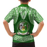 Tonga Liahona High School Family Matching Off Shoulder Short Dress and Hawaiian Shirt Traditional Ngatu and Polynesian Pattern LT03 - Polynesian Pride
