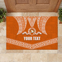 Tonga Tailulu College Rubber Doormat Traditional Ngatu and Polynesian Pattern LT03 - Polynesian Pride