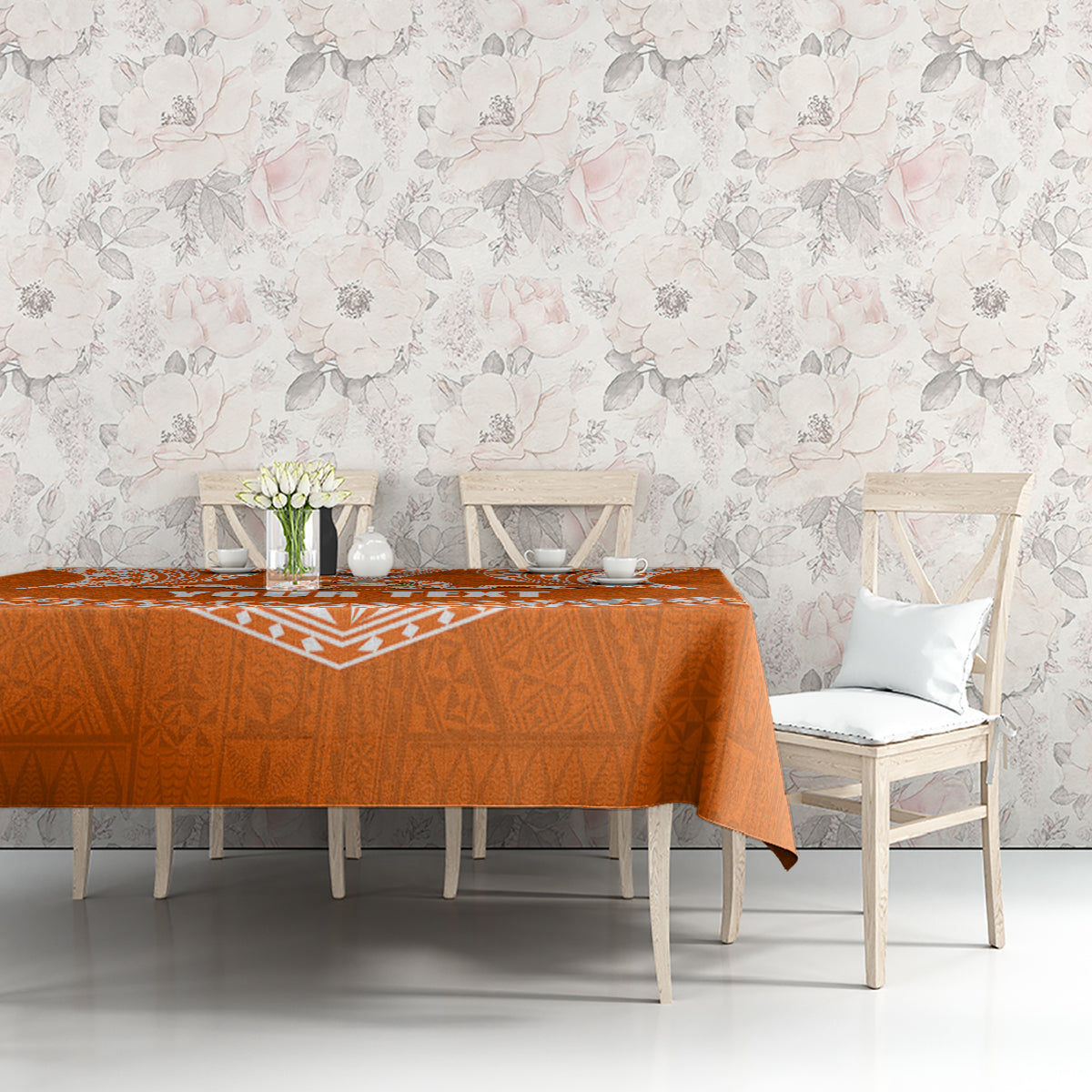 Tonga Tailulu College Tablecloth Traditional Ngatu and Polynesian Pattern LT03 - Polynesian Pride