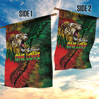 Aotearoa One Love Garden Flag Reggae Lion with Kakahu Huruhuru