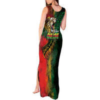 Aotearoa One Love Tank Maxi Dress Reggae Lion with Kakahu Huruhuru LT03 - Polynesian Pride