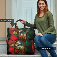 Aotearoa One Love Travel Bag Reggae Lion with Kakahu Huruhuru