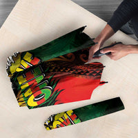 Aotearoa One Love Umbrella Reggae Lion with Kakahu Huruhuru