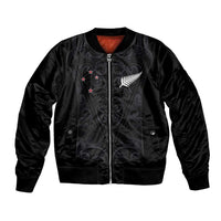 Custom Aotearoa Rugby Bomber Jacket Fern Blacks-Traditional Maori Motifs Design